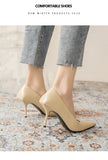 Pumps shoes Women Fashion Office Basic High Heels Work Lady Shoes Black Pink Green Thin Heels Brand Point Toe998