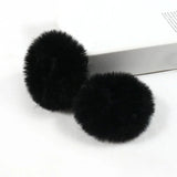 2Pcs Winter Warm Soft Hair Scrunchies Faux Fur Hair Rope Women Girl Ponytail Holder Elastic Hair Band Fluffy Hair Tie Accessory