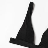 ZTVitality Black Ribbed Three Pieces Bikini 2025 New Padded High Cut Mesh Swimsuit Female Swimwear Women Beach Brazilian Biquini