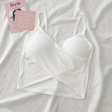 Women Crop Top Tube Top Seamless Underwear Female Crop Tops Girls Streetwear Sexy Lingerie Padded Tube Bra Bandeau Top Intimates