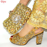 Doershow Women Shoes and Bags To Match Set Italy Party Pumps Italian Matching Shoe and Bag Set for Party shoes! 1-2