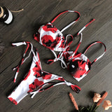 RUOTONGSEPT Low Waist Bikinis 2022 Triangle Swimwear Female Swimsuit Women Print Bikini set two-Piece Suit Push Up Bathing Suit