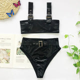 2026 Snake Printed Bandeau Bikini High Waist Swimsuit Women Vintage Swimwear Female Waist Belt Bikini Set Push Up Bathing Suit