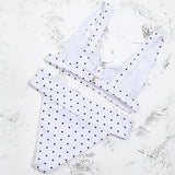 ZTVitality Dot Bikinis Bow Push Up Bikini 2025 New Arrival Padded Bra Mid Waist Swimsuit Sexy Swimwear Women Brazilian Biquini