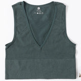 Deep V Crop Top Women Bra Top Sexy Lingere Seamless Underwear Female Tanks Top Sleeveless Fitness Top Camisole