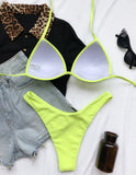 2025 Halter Bra Cup Bikini Sexy Swimsuit Female White Swimwear Women Push up Bikini set Brazilian Bathing Suit Bandeau Swim suit