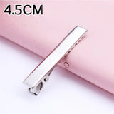 30PCS/Lot High Quality 3.2-5.5cm Silver-Color Black Hair Clips Flat Barrettes Iron Hairpins DIY Hair Accessories For Women Girls