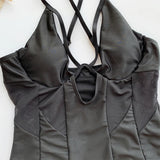 2026 Underwired Mesh High Cut Women Swimwear One Piece Swimsuit Female Hollow Out Monokini Bather see through Bathing Suit Swim