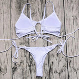 Sexy Hollow Out Micro Thong Bikini Women Swimwear Female Swimsuit Two-pieces Bikini Set Brazilian Bather Bathing Suit Swim Lady