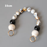 New Fashion Woman Handbag Accessory Chain Detachable Replacement White Beige Grey Bead Strap Women Shoulder DIY Resin Bag Chain