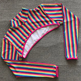 2025 Sexy Long Sleeve Striped Bikini Women Brazilian Swimwear Female Swimsuit 3 Pieces Bikini Set Halter Micro Bathing Suit Swim