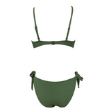 ZTVitality Solid Ribbed Lace Up Sexy Bikini 2026 New Padded Bra Low Waist Brazilian Swimsuit Female Swimwear Women Bathing Suit