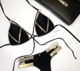 2024 Gold Stamping Women Bikini Set Sexy Padded Women Swimsuit Push Up Bikini Swimwear Summer Beachwear Brazil Bathing Suit