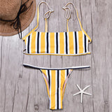 Sexy Mini Micro Thong Bikini 2025 Women Swimsuit Female Brazilian Swimwear Two Pieces Bikini Set Striped Bathing Suit Swim Lady