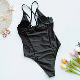 2026 Underwired Mesh High Cut Women Swimwear One Piece Swimsuit Female Hollow Out Monokini Bather see through Bathing Suit Swim