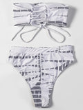ZTVitality Print Strapless Sexy Bikinis High Waist Bikini 2025 New Arrival Padded Bra Bandage Swimsuit Brazilian Swimwear Women