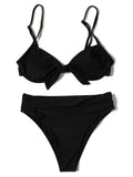 ZTVitality Black Bow High Waist Bikinis Brazilian Sexy Bikini 2021 New Arrival Straps Padded Bra Swimsuit Female Swimwear Women