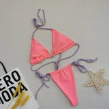2025 Polka Dot Mini Micro String Bikini Women Swimsuit Female Bikinis Brazilian Swimwear Two Pieces Bikini Set Bathing Suit Swim