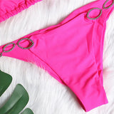 Sexy Halter Diamond Bikini Women Swimsuit Female Metal Chains Swimwear Two Pieces Bikini set Brazilian Bather Bathing Suit Swim