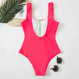 2026 Printed Zipper Swimsuit One Piece Sexy Swimwear Women Floral Bathers Bathing Swimming Swim Suit Female Beachwear