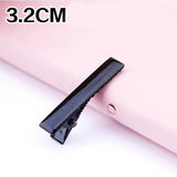 30PCS/Lot High Quality 3.2-5.5cm Silver-Color Black Hair Clips Flat Barrettes Iron Hairpins DIY Hair Accessories For Women Girls