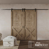 J Strap Heavy Duty Sliding Barn Door Hardware Kit