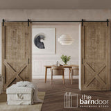 J Strap Heavy Duty Sliding Barn Door Hardware Kit