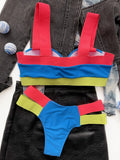 Splicing Push Up Bra Cup Bikini Women Swimsuit Female Swimwear Two-pieces Bikini Set High Cut Bathing Suit Swim Beach Wear