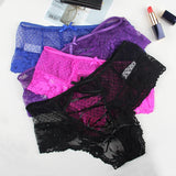 Big Size High Waist Womans Briefs Lingerie Perspective Floral Lace Strappy Panty Embroidery Dot Hot Underwear Women Sexy Panties
