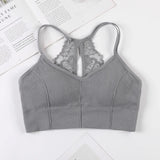 Women Tank Crop Top Seamless Underwear Lace Cropped Crop Tops Female Intimates Sexy Lingerie Plus Size Padded Camisole Femme