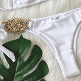 New Patchwork Halter Knitted Bikini Women Swimwear Female Swimsuit Two-pieces Bikini set Brazilian Bather Bathing Suit Swim Lady