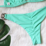 2026 Halter Shiny Crystal Diamond Bikini Women Swimsuit Female Swimwear Rhinestone Bikini Set Rhinestone Brazilian Bathing Suit