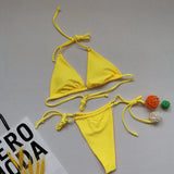 2025 Polka Dot Mini Micro String Bikini Women Swimsuit Female Bikinis Brazilian Swimwear Two Pieces Bikini Set Bathing Suit Swim
