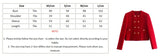 Foridol Double Breasted O Neck Short Blazer Skirt Sets Two Pieces Office Ladies Red Winter Thick Cozy Suits Elegant Blazer Top