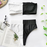 2026 Snake Printed Bandeau Bikini High Waist Swimsuit Women Vintage Swimwear Female Waist Belt Bikini Set Push Up Bathing Suit