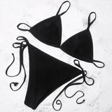 ZTVitality Black Bikinis Push Up Bikini 2020 Hot Sale Halter Padded Bra Bandage Swimsuit Low Waist Backless Sexy Swimwear Women