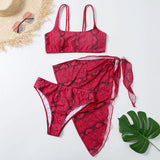 Sexy Marble Print Bikini 2026 Women Push Up Bra Underwire 3 Piece Swimsuit Brazilian Beach Bathing Suit Swimwear Swimming Suits