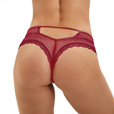 Simple Sweet Thong Women Sexy Lingeire Plus Size Underwear Seamless Hollow Panties Female Breathable G String With Cotton Crotch
