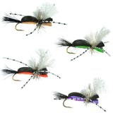 Hippie Stomper Size 10 Sampler - 4 Flies Foam Body Grasshopper Dry Fly