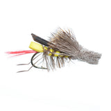 Daves Hopper Yellow Foam Body Grasshopper Fly - 6 Flies Hook Size 8