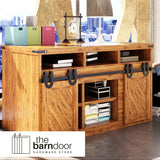 Horseshoe Cabinet Barn Door Hardware Kit | Matte Black