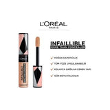 L'Oreal Paris Infaillible Concealer: Full Face Coverage, Long-Lasting 327 Cashmere - Blemish Cover, Even Skin Tone, Makeup Base