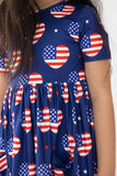 SALE I Heart the USA S/S Pocket Twirl Dress