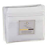 Queen size 4 Piece Sheet Set in White Microfiber