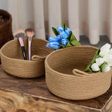 Coco Clementine 2-Piece Jute Storage Baskets Set - Eco-Friendly Home Organization Solution