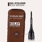 Flormar Gel Eyeliner - High Pigment, Long Lasting, Matte Finish Eye Makeup for Dramatic Look