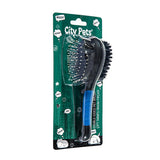City Pets Pet Grooming Brush - Dual-Sided Ergonomic Pet Care Tool for Comfortable Grooming & Massage