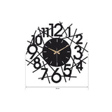 Muyika 41x41cm Modern Metal Silent Wall Clock - Large Decorative Timepiece for Home