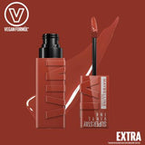 Maybelline New York Super Stay Vinyl Ink Lip Gloss - Long Lasting Shiny Finish -130 Extra