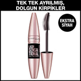 Maybelline New York Lash Sensational Mascara - Intense Black, Volumizing & Lengthening with Rosehip Oil